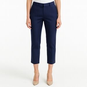 Banana Republic Womens Navy Blue Pinstripe Avery Capris Size 00P Petite Work
